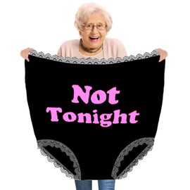 Alabzphsia Funny Underwear for Women, Joke Gag Gift Big Mom Undies, Funny Big Mom Undies Giant Underwear for Adult Prank Gifts Black