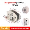 4 Pcs Glass Doors Hinge Cupboard Showcase Wine Cabinet Clamp