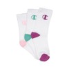 Champion Kids Sports C Logo Crew Socks, Pink Matter/Finnigan/Bruised Berry