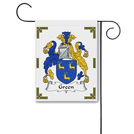 Green Coat of Arms/Green Family Crest 11 X 15 Garden Flag – Made in the U.S.A.