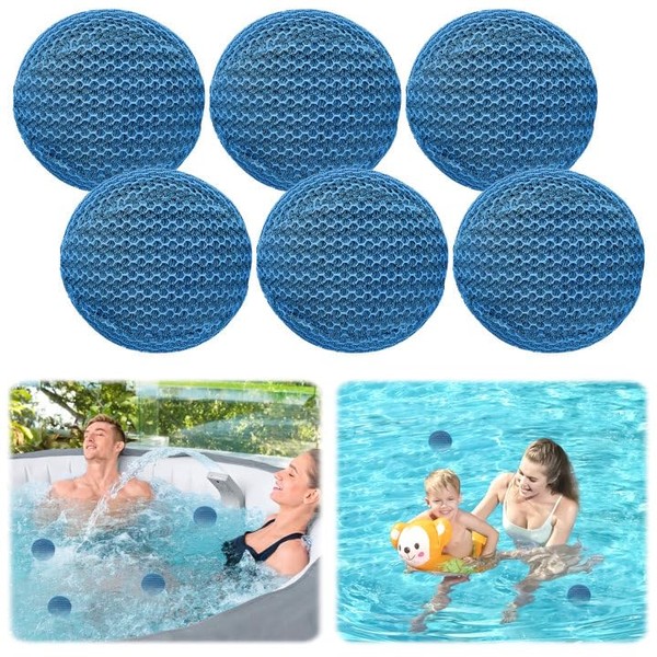 6 Pcs Hot Tub Pool Scum Absorber,10 cm Reusable Scum