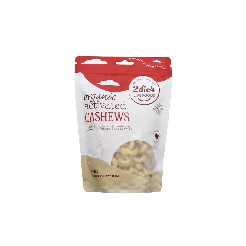 2Die4 Live Foods Activated Organic Cashews 300g