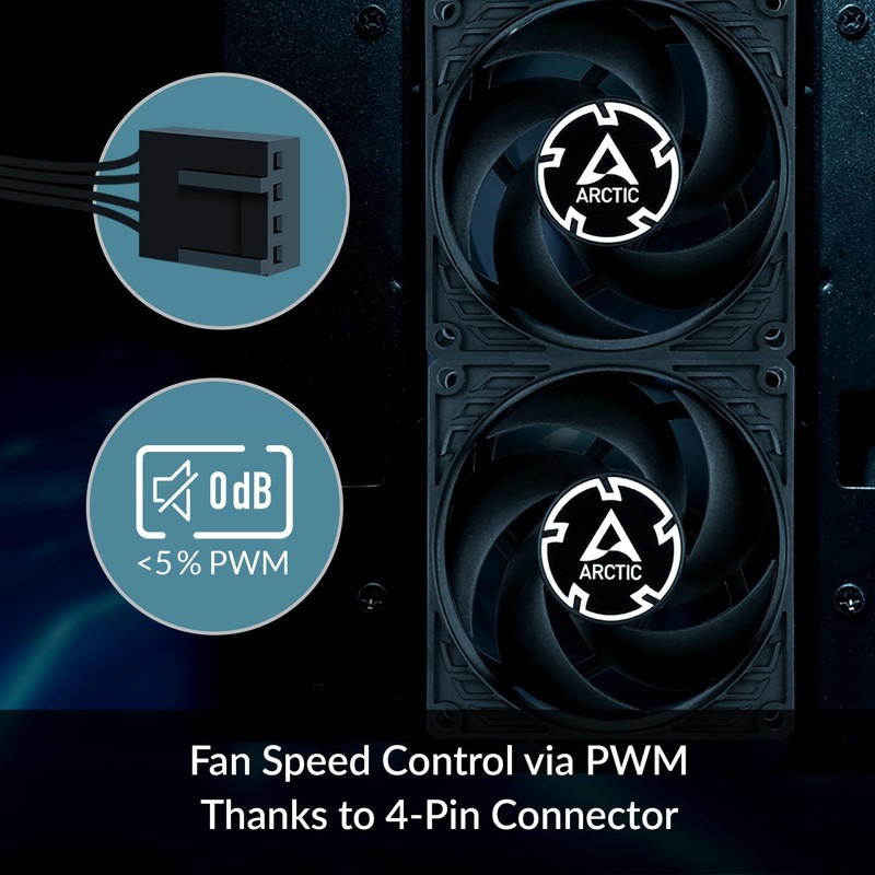 ARCTIC P8 Max - PC Fan, High-Performance 80mm Case Fan,