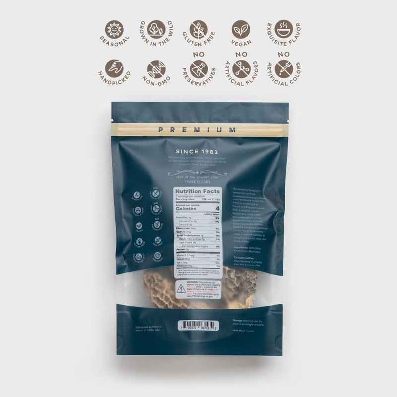 MARKY'S Jumbo Dried Morel Mushrooms - 1 oz / 28