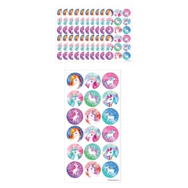 HENBRANDT Large Unicorn Stickers 180 Assorted Unicorn Stickers Teachers School Reward Arts and Crafts for Kids Birthday Party Bag Favours Loot Bag Fillers Lucky Dip Favours for Girls and Boys
