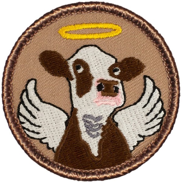Holy Cow Patrol Patch - 2" Round! (Sew-on)