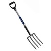 Mujocooker 4-Tine Spading Digging Fork, Garden Digging Spading Fork Forged