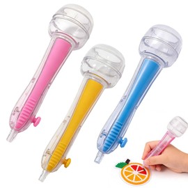Transparent Fuse Beads Pen for DIY Decor | 2.6MM Beading Crafts Tool | Easy to Use Melty Beads Dispenser | Home & Holiday Craft Gift | 3-Pack
