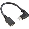 ELECOM TB-MBFMBR01BK ELECOM Conversion Adapter, Reverse L-Shape, Micro B Female