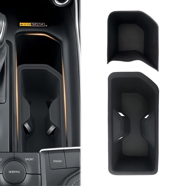 BJchiwu 2PCS Silicone Central Console Cup Holder & Storage Mat