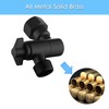 Senhozi Matte Black Shower Arm, Shower Head Elbow Adapter, Shower
