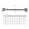 2Pcs 304 Stainless Steel Rigging Screw Jaw Closed Body M10,