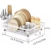 AIDERLY Large Dish Drying Rack Kitchen Shelf w/ Drainage Knife