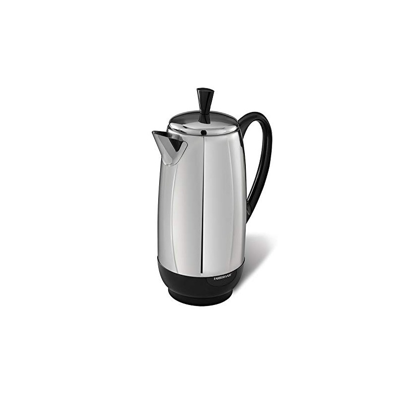 Farberware FCP412 1000 Watt 12-Cup Percolator, Stainless Steel