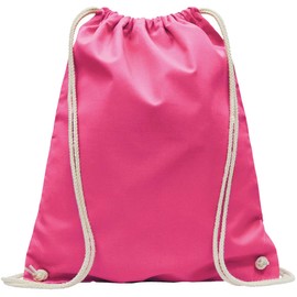 ELES VIDA Cotton Bag, Pack of 10, 38 x 42 cm, Sports Bag, Backpack, Fabric Bag, Gym Bag, Cotton Bag, Jute Bag, Oeko-Tex® Certified Fabric Bag, Shopping Bag, Gym for Painting, pink
