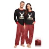 YOPUGEE Couple Pajamas Set Christmas Matching Pjs Xmas Printed Pajamas