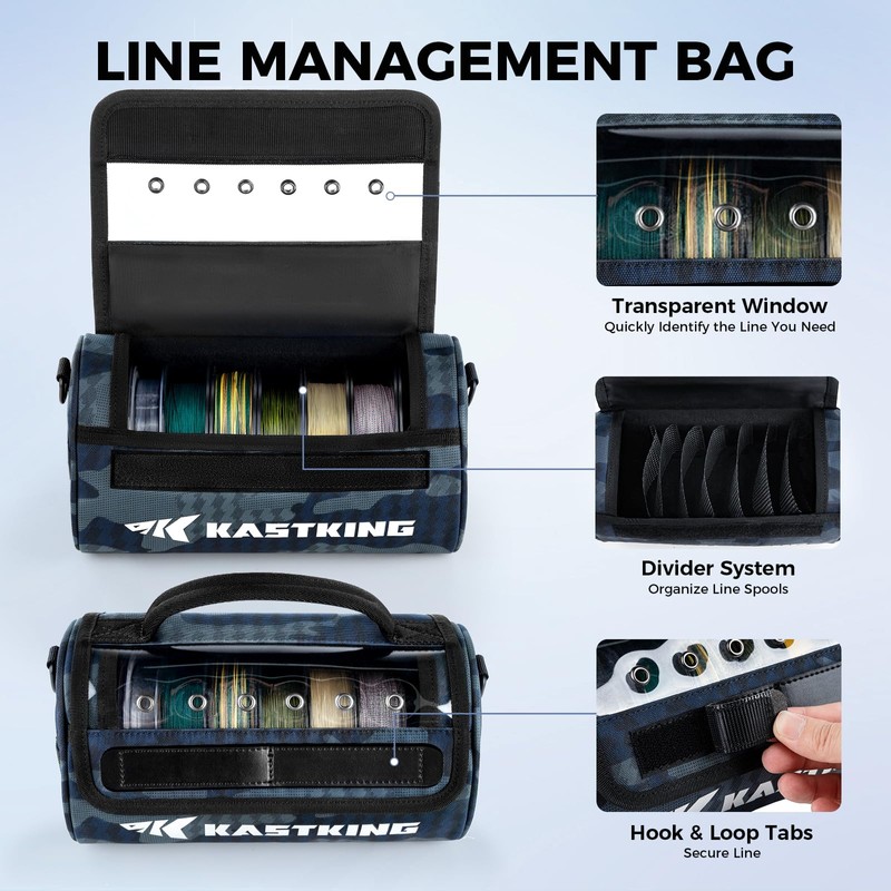 KastKing BaitSpace Line Management Bag, Fishing Line Storage Bag with