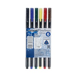 Fineliner Pens Set of 6 Colours 0.7 mm