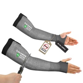 Schwer AIR-SKIN Arm Sleeves for Thin Skin and Bruising, ANSI A6 Cut Resistant Arm Protectors for High Risk Work, UPF50+ UV Protection Cooling Farmer Sleeves for Gardening, Lightweight, Breathable Springtok Athletic Gear Safety Equipment:_Yellow_22 Inch