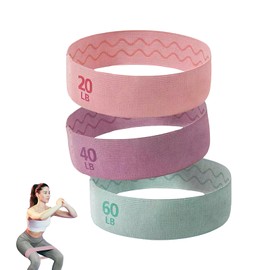 HRCOYES Resistance Bands Set, 3 Levels Workout Bands for Women and Men, Workout Fitness Bands for Home Gym Glutes Hips Legs Yoga Pilates Exercise