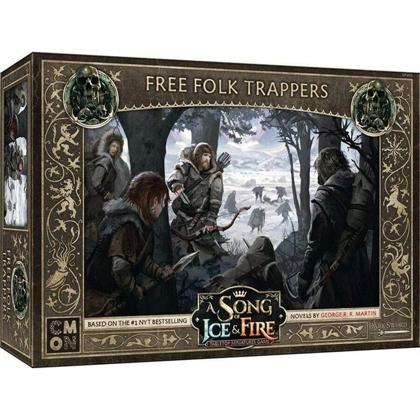 A Song of Ice and Fire Tabletop Miniatures Free Folk Trappers Unit Box - Master The Art of Cunning Tactics! Strategy Game for Adults, Ages 14+, 2+ Players, 45-60 Minute Playtime, Made by CMON