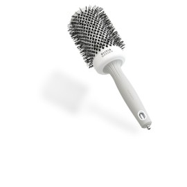 Olivia Garden Expert Blowout Shine - White & Grey - 55 - Round Antistatic Ceramic Brush for Shiny and Frizz-free Blowouts