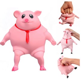 XIKTTK Anti-Stress Pig Squeeze Toy, Toy Pig, Stress Ball Pig, Stress Pig, Pig for Beating, Vutschwein Adult Large, Anti Stress Pig Rubber XXL