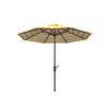 SAFAVIEH Outdoor Collection Athens Yellow Inside Out Striped 9FT Crank