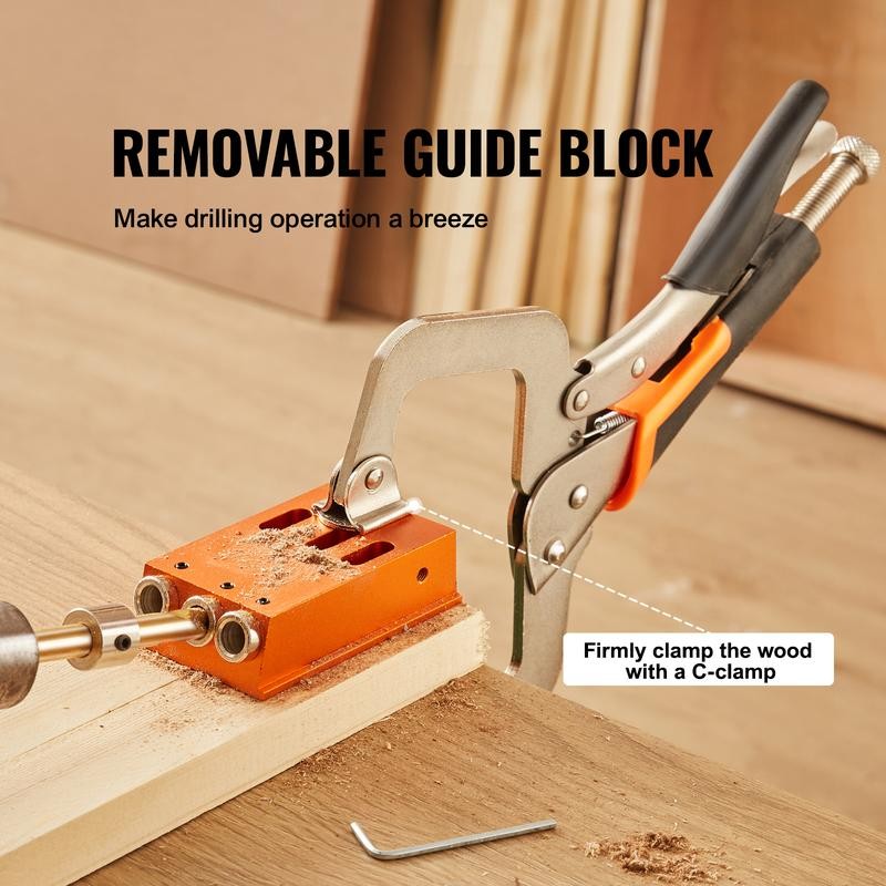 VEVOR Pocket Hole Jig Kit, 34 Pcs Pocket Hole Jig