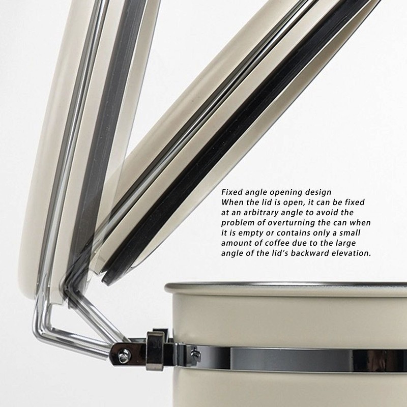 Coffee Canister 1800ml 304 Stainless Steel Window Design One Way