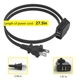Replacement 09982 Deep Fryer Magnetic Power Cord