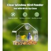 HIXX Window Bird Feeder for Outdoors, Clear Bird Feeders Window