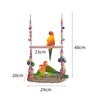 Rattan Weaving Bird Swing Hammock with Stand - Climbing,for Parakeets,