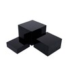 Red Co. Set of 3 Glossy Black Acrylic Cube Display