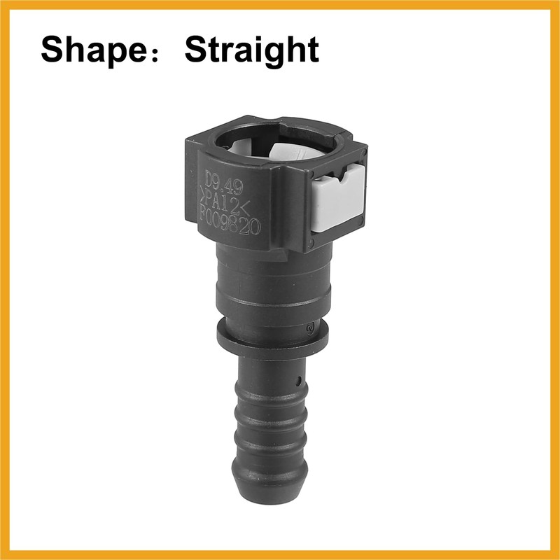 Partuto 2pcs Fuel Line Quick Connect Straight Push-On Single Barb