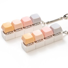 2 Pcs Keyboard Fidget Toy, Office Fidget Toys for Desk, 4 Keys Decompression Clicker Keyboard Fidget for Adul Stress Relief Pass Time