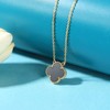 POLYREAL Lucky Clover Necklace for Women Girls 18K Gold Plated