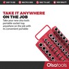 Olsa Tools Portable Socket Organizer Tray | Red Rails Black