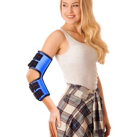 Elbow Brace, Night and Day Splint for Ulnar Nerve Entrapment for Left and Right, Cubital Tunnel Syndrome Physical Therapy and Recovery, Arm Immobilizer for Sleep and Work, for Woman, Man - L/XL