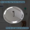 Rain Shower Head, Katezon High Pressure Rainfall Showerhead Stainless Steel,