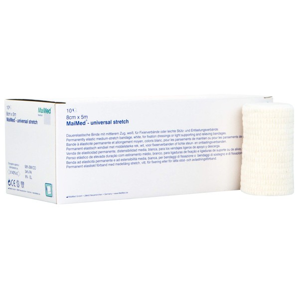 Pack of 10 x maimed® Permanently Elastic Bandage Stretch 4 Widths, ,