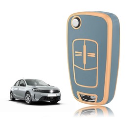 TOOMUME Key Cover TPU Car Key Case Fits Vauxhall Astra Antara Agila Corsa Cascada Insignia Mokka Meriva Tigra Vectra Zafira Key Cover Protection Key Case - Flip Key