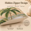 Retro Palm Tree Throw Pillow Cover 24x24 Inch Tropical Cushion