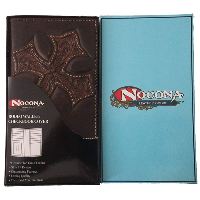 Custom 12 Gauge Shotgun Nocona Cross Long Chocolate Wallet