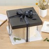 Sweet Vision Square Clear Plastic Cake Box - Black Lid