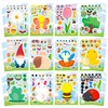 Aowplc Spring Make-a-Face Stickers for Kids 48 Sheets Mix 'n