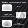 Jlong Arch Window Shade Blackout Half Circle Moon Pleated Fabric