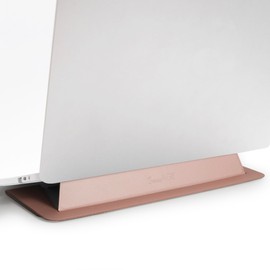 SenseAGE Flat Stand, Tragbarer Faltbarer Laptop-Ständer, Leichter Laptop-Ständer, Rutschfester Ergonomischer Notebook-Ständer für Büro, Kompatibel mit MacBook Air, Pro bis 15,4 Zoll (Dämmerrosé)