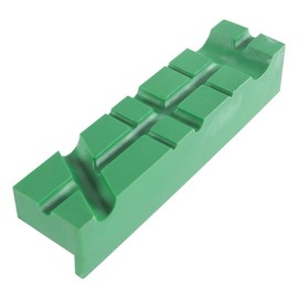 Durlo Magnetic Vise Jaws 5 Inch Magnet U-Grooves Soft Rubber Bench Jaw Pads Covers Multi-Purpose Protector for Woodworking Jewelry Making Plumbing, Green
