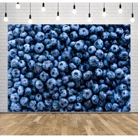 CORFOTO 5x4ft Wild Blueberry Backdrop Fresh Blueberry Photography backdrop Organic Tasty Fresh Blueberry backdrop Blueberry Theme Baby Shower Backdrop Photo Studio Props